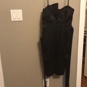 Black cocktail dress with pockets